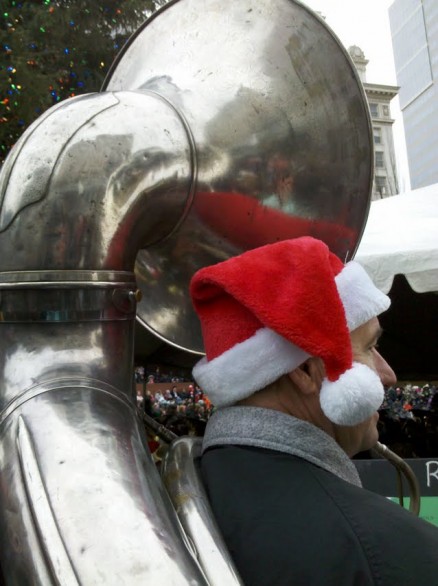 Welcome to PDX Santa baby, Tuba Christmas 2012 is happening